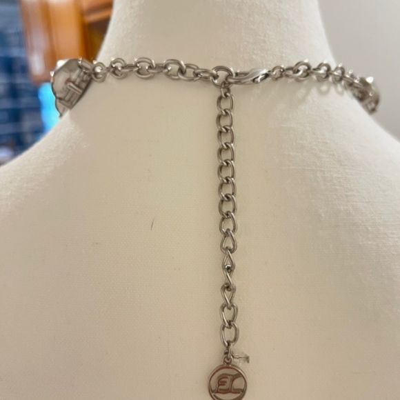 EL Erica Lyons Silver Tone Metallic Lobster Claw Clasp 16 Inch Choker Necklace - Picture 7 of 8